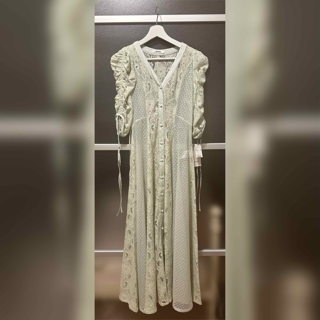SNIDEL - ♡ 完売品新品タグ付き♪snidel パネルレースワンピース MINT ...