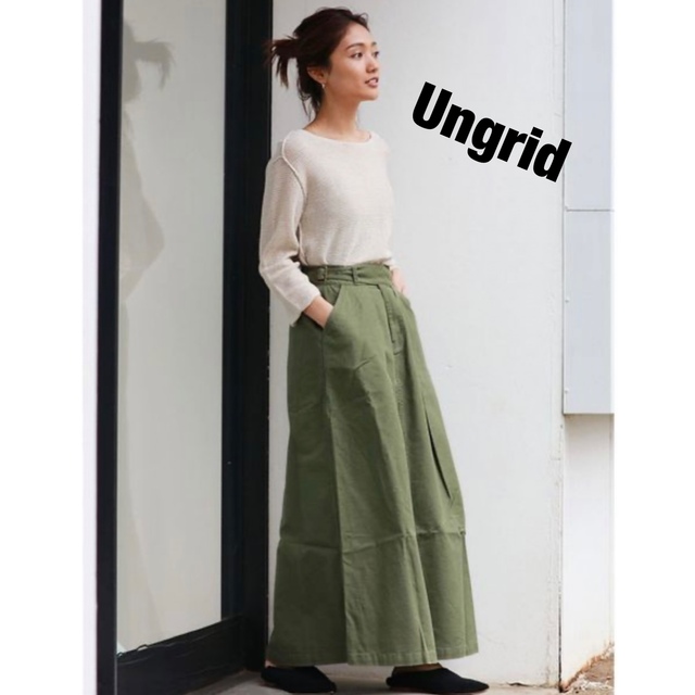 Ungrid(アングリッド)のアングリッド ungrid ウエストデザインミニタリースカート レディースのスカート(ロングスカート)の商品写真