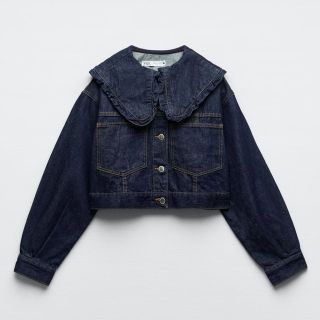 ザラ(ZARA)の完売品 新品 ZARA ピータンパンカラージャケット(Gジャン/デニムジャケット)