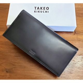 タケオキクチ(TAKEO KIKUCHI)のタケオキクチ　新品　メンズ　レザーウォレット(ブラウン/ブラック長)(長財布)