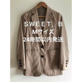 スウィートビー(SWEET.B)の【良品】レディース　ジャケット　ベージュ　スウィートビー　M(テーラードジャケット)