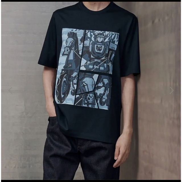 新品未使用 HERMES エルメス Tシャツ 《クォーターバッシュ》プリント