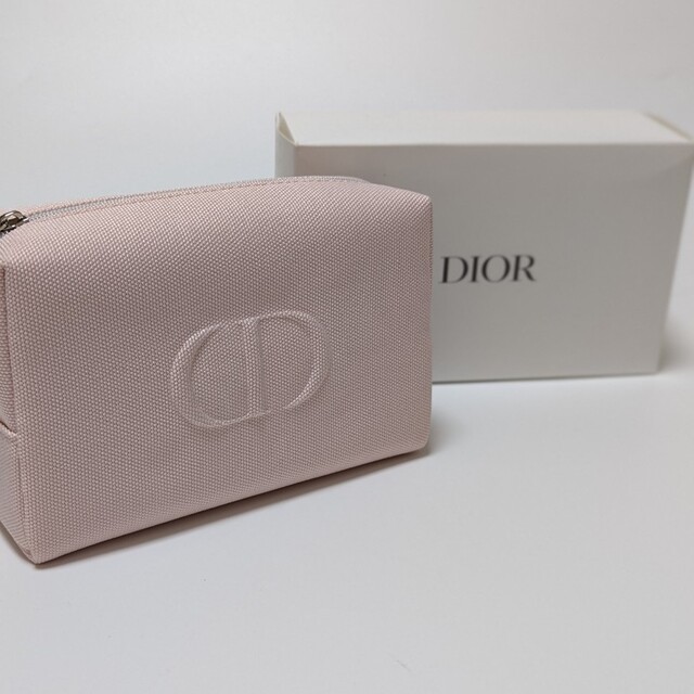 Christian Dior(クリスチャンディオール)のDior ノベルティ ポーチ ピンク キャンバス レディースのファッション小物(ポーチ)の商品写真