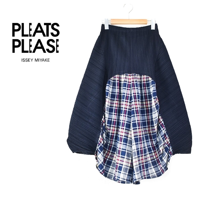 プリーツプリーズ PLEATS PLEASE イッセイミヤケ スカート 5 青