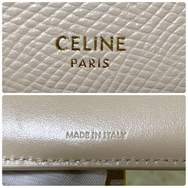 celine(セリーヌ)のセリーヌ ミディアムストラップウォレット バイカラー レザー ベージュ×イエロー レディースのファッション小物(財布)の商品写真