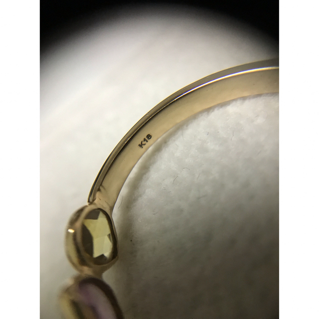 18K  マルチカラーサファイアリング #14 レディースのアクセサリー(リング(指輪))の商品写真