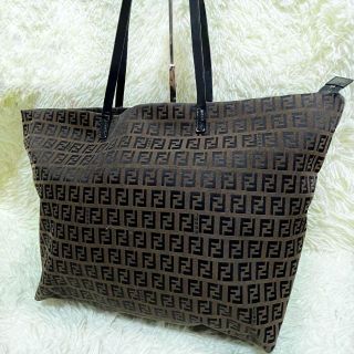 FENDI - フェンディ トートバッグ キャンバス×レザー ズッキーノ