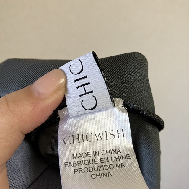 Chicwish(シックウィッシュ)のCHICWISH ベロア パール チュール プリーツスカート ブルー/青 レディースのスカート(ロングスカート)の商品写真