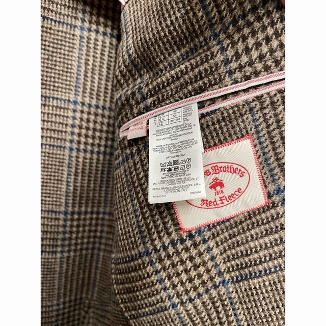 Brooks Brothers(ブルックスブラザース)のRed Fleece ウール２釦アンラインドジャケット 42REG メンズのジャケット/アウター(テーラードジャケット)の商品写真