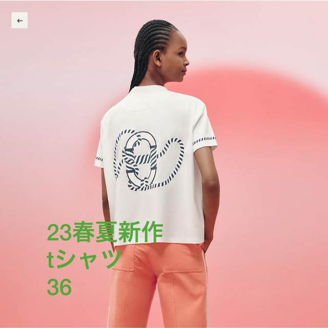 新品 エルメス 2023 新作 カルトゥッシュ Tシャツ 34 36 38 40