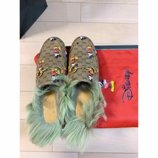 新品 GUCCI ディズニー ミッキー プリンスタウン スリッパ 21.5cm