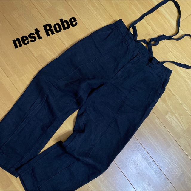 nest Robe(ネストローブ)のネストローブ nest Roee リネンサスペンダーパンツ 日本製 レディースのパンツ(カジュアルパンツ)の商品写真