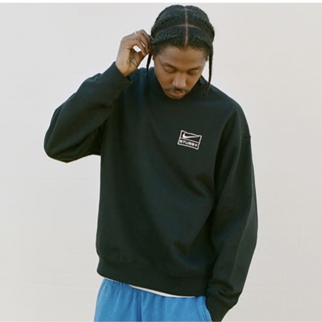 STUSSY / NIKE CREW FLEECE BLACK  ブラック　M