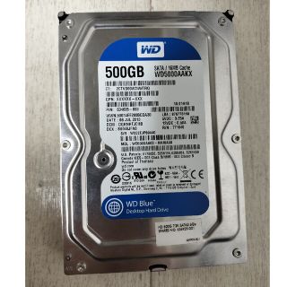 【値下げ】WD Blue 内蔵ハードディスク 500GB(動作確認済み)(PCパーツ)