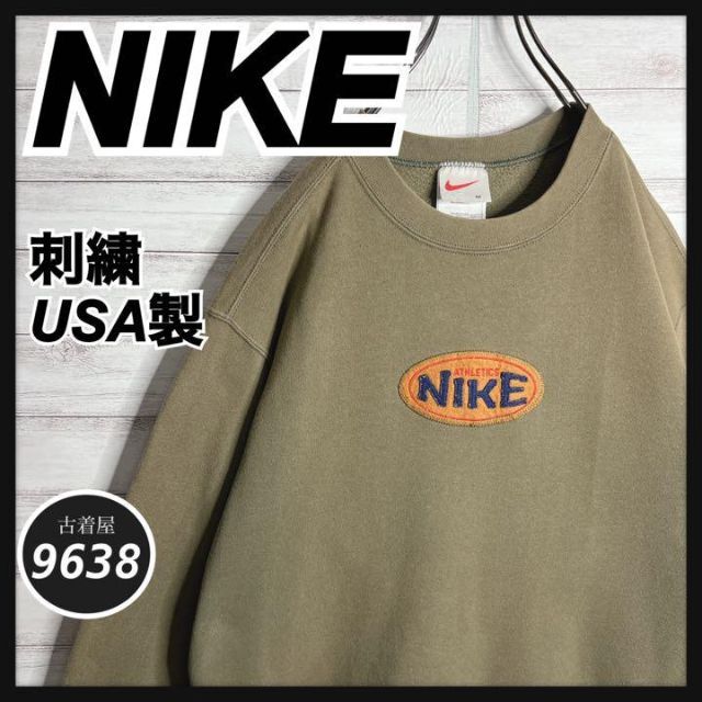 USA製!!】ナイキ ✈︎刺繍 センターロゴ ゆるだぼ 白タグ 裏起毛 肉厚L