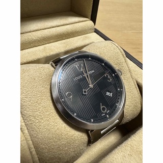 ルイヴィトン 腕時計 タンブール　ダミエ Q1D00 ブラック　クォーツ(腕時計(アナログ))