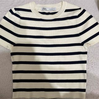 ザラ(ZARA)のZARA ベーシッククロップドニット(Tシャツ(半袖/袖なし))