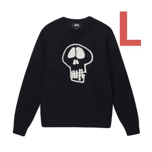 Stussy skull sweater Black Lメンズ