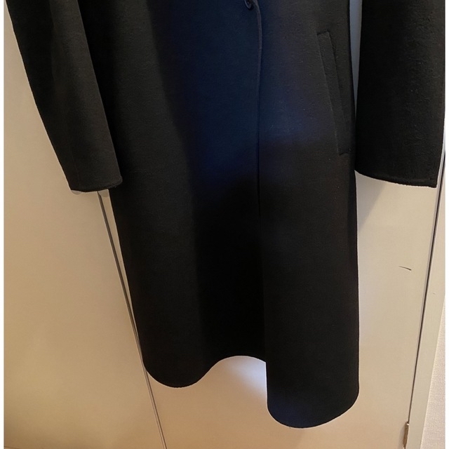 UNIQLO(ユニクロ)のUNIQLO ダブルフェイスロングコート（size:M）黒 レディースのジャケット/アウター(ロングコート)の商品写真