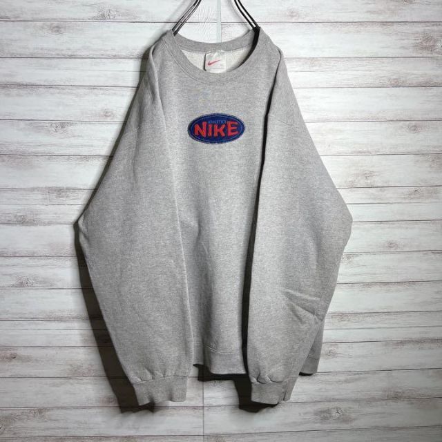 スノーブルー 【USA製!!】ナイキ ✈︎刺繍ロゴ 白タグ ゆるだぼ 裏起毛 スノーブルー 【USA製!!】ナイキ ✈︎刺繍ロゴ 白タグ ゆるだぼ 裏起毛