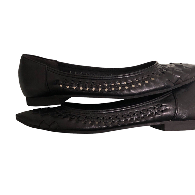 Le Talon(ルタロン)のルタロン　ポインテッドサシメッシュフラットシューズ　ブラック　サイズ24.5cm レディースの靴/シューズ(ハイヒール/パンプス)の商品写真