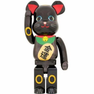 ベアブリック(BE@RBRICK)のBE@RBRICK 招き猫 金運 黒メッキ 1000%(フィギュア)