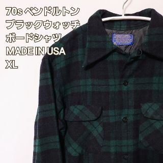 ペンドルトン(PENDLETON)の70s ペンドルトン ブラックウォッチ ボードシャツ[XL(実寸M程)](シャツ)