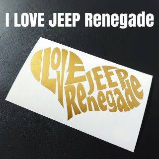 【I LOVE JEEP Renegade】カッティングステッカー(車外アクセサリ)