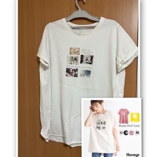 ハニーズ(HONEYS)のHoneys  チュニック　ホワイト　Tシャツ(Tシャツ(半袖/袖なし))