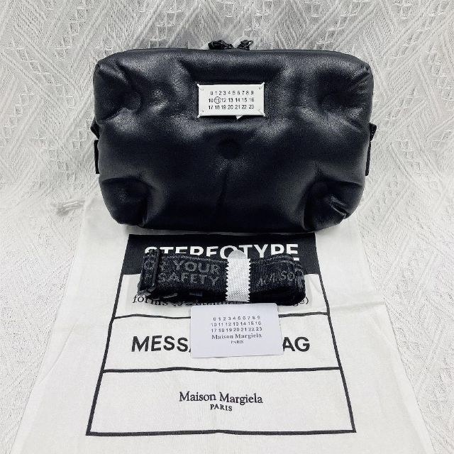 激安人気新品 Margiela Martin Maison - ブラック 革 ショルダーバッグ