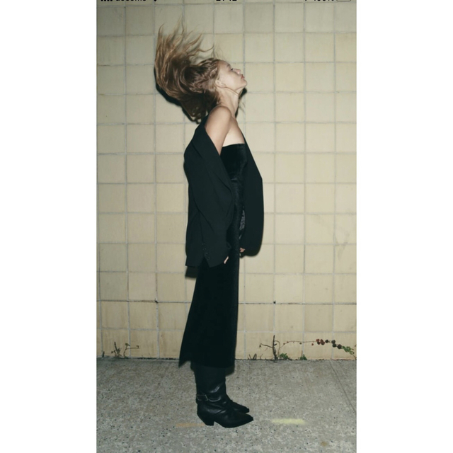 新品 今季 ZARA リミテッドエディション ベルベット ワンピース