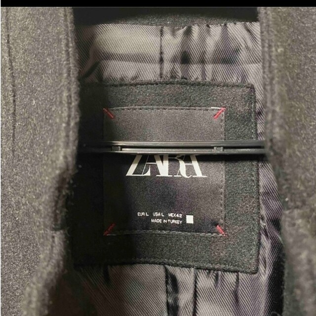 ZARA(ザラ)のzara チェスターコート　メンズ　Ｌサイズ メンズのジャケット/アウター(チェスターコート)の商品写真