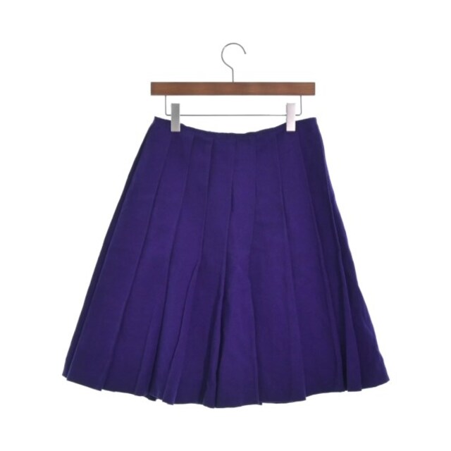PRADA プラダ ひざ丈スカート 38(S位) 紫 - ひざ丈スカート