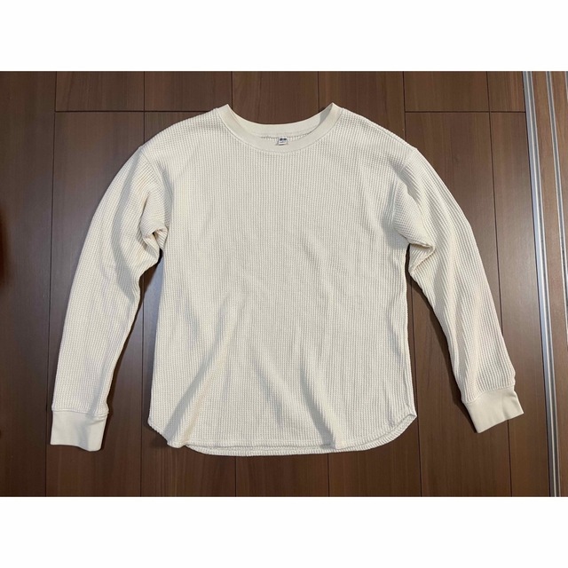 ユニクロ　レディース　ワッフルクルーネックT長袖　S レディースのトップス(Tシャツ(長袖/七分))の商品写真