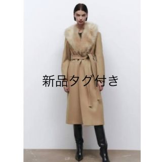 ザラ(ZARA)の新品タグ付き　zara ロングプレミアムウールブレンドコート　manteco(ロングコート)