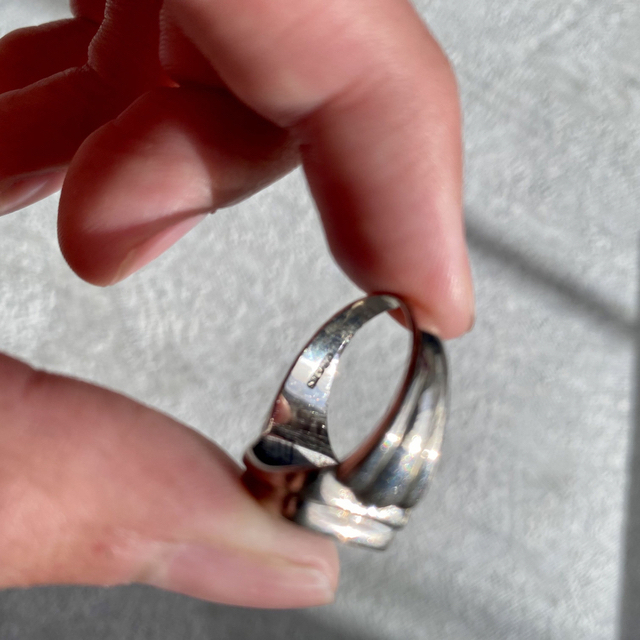 ストーンリング　ターコイズ　silver ring シルバー　古着　ヴィンテージ メンズのアクセサリー(リング(指輪))の商品写真
