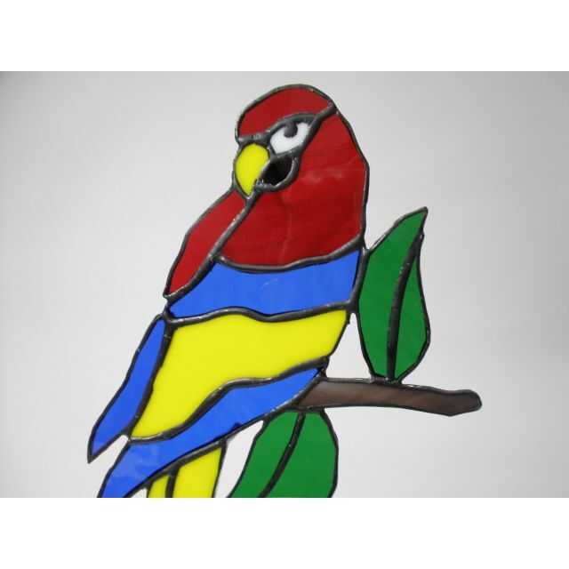 ステンドグラス コンゴウインコ（Macaw）B　LLサイズ 3