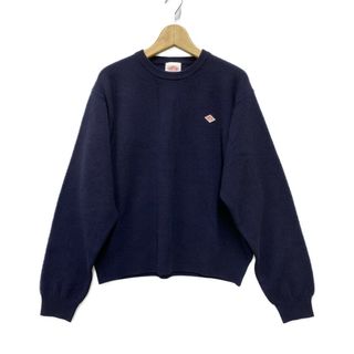 ダントン(DANTON)の美品 ダントン DANTON 長袖ニット ネイビー ワンポイント メンズ 36(ニット/セーター)