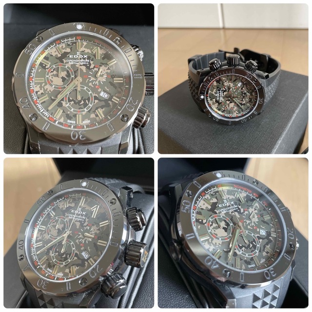 EDOX(エドックス)のEDOXクロノオフショア1クロノグラフ　10221-37N1-VM1-S 中古 メンズの時計(腕時計(アナログ))の商品写真