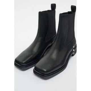 ZARA レザームートンブーツ 37 www.cleanlineapp.com
