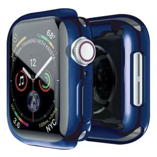 [新品]Apple Watch 全面保護 ブルー 4/5/6/SE 40mm(モバイルケース/カバー)