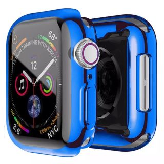 [新品]Apple Watch 全面保護 ライトブルー4/5/6/SE 40mm(モバイルケース/カバー)