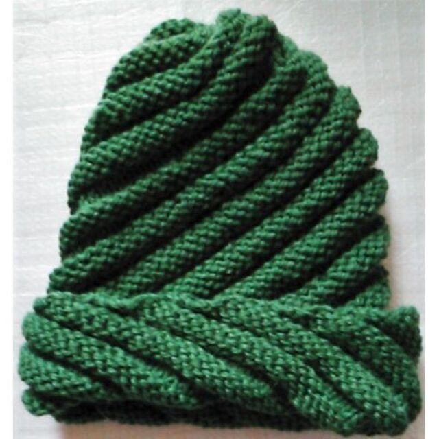 新品 帽子 ニット 手編み ニット帽 女性 緑 ニット帽子 アウトドア帽子 登山 レディースの帽子(ニット帽/ビーニー)の商品写真
