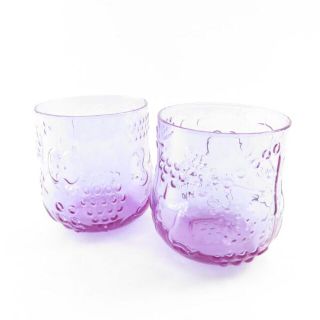 キッチン/食器美品 iittala イッタラ フルッタ タンブラー 2点 ペア アメジスト グラス 北欧 SC6192K