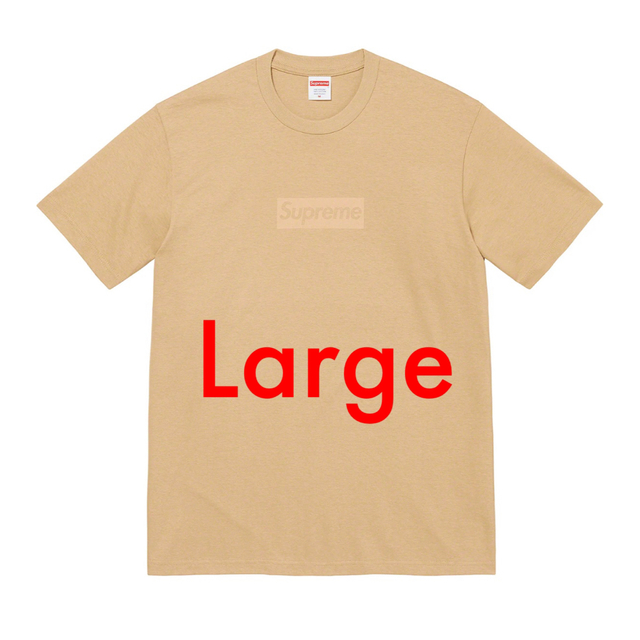 Supreme(シュプリーム)のSupreme Tonal Box Logo Tee Khaki 新品未使用 メンズのトップス(Tシャツ/カットソー(半袖/袖なし))の商品写真