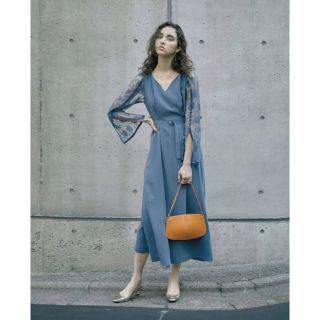 アメリヴィンテージ(Ameri VINTAGE)の＊Ameri LACE SLEEVE REFINED DRESS＊(ロングドレス)