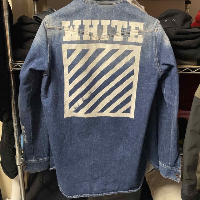 OFF-WHITE(オフホワイト)のoff-white デニムジャケット XS 16aw メンズのジャケット/アウター(Gジャン/デニムジャケット)の商品写真