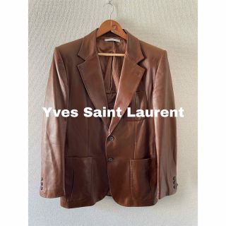 イヴサンローラン(Yves Saint Laurent)のYves Saint Laurent イヴ・サンローラン　レザーテーラード(テーラードジャケット)