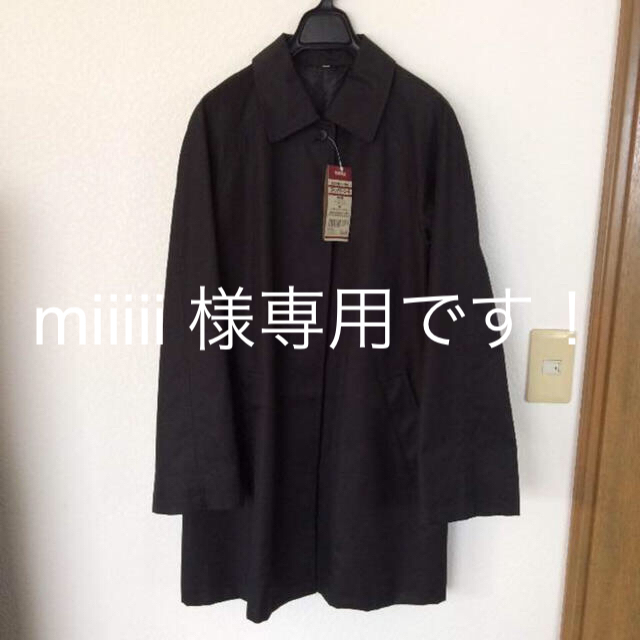 MUJI (無印良品)(ムジルシリョウヒン)のmiiiii 様 専用です！新品 無印良品撥水加工ステンカラーコート ブラックM レディースのジャケット/アウター(ロングコート)の商品写真