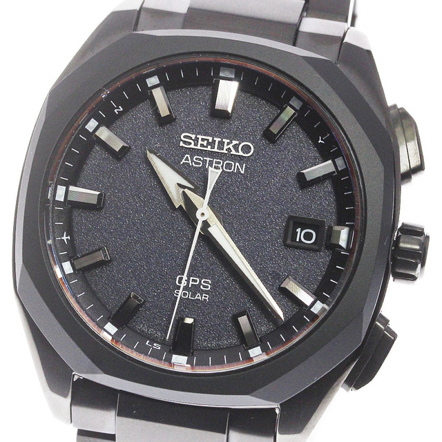 新素材新作 - SEIKO ☆極美品 メンズ_739409 ソーラー電波 SBXD009/3X22-0AD0 デイト GPS アストロン  ☆箱・保証書付き【SEIKO】セイコー 腕時計(アナログ) 